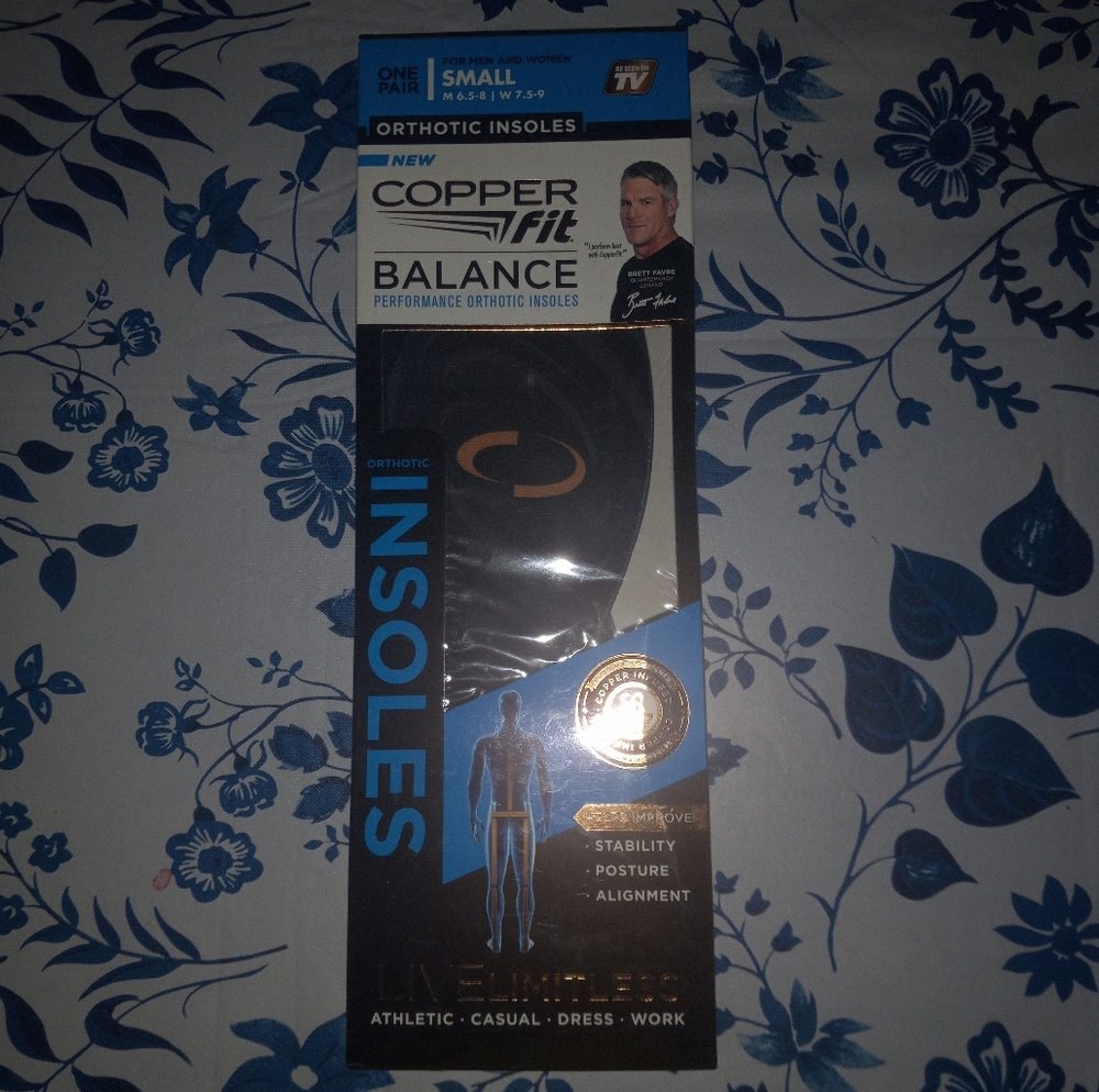 Cooper Fit Balance Insoles Size S and M New Box Damage